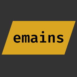 Clickable image of website icon, which reads emains